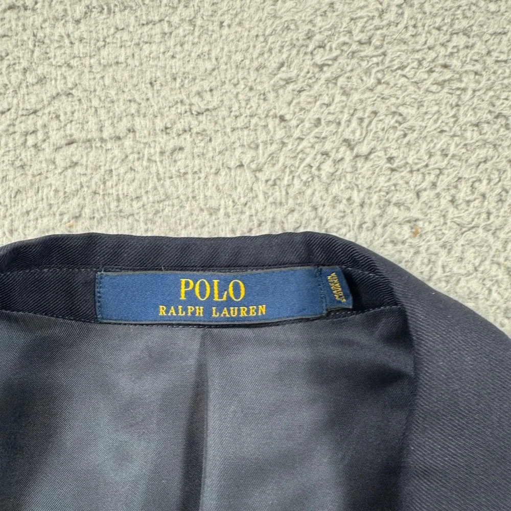 Polo Ralph Lauren Men‎ Navy Wool Blend Blazer Suit Jacket Sport Coat 44R